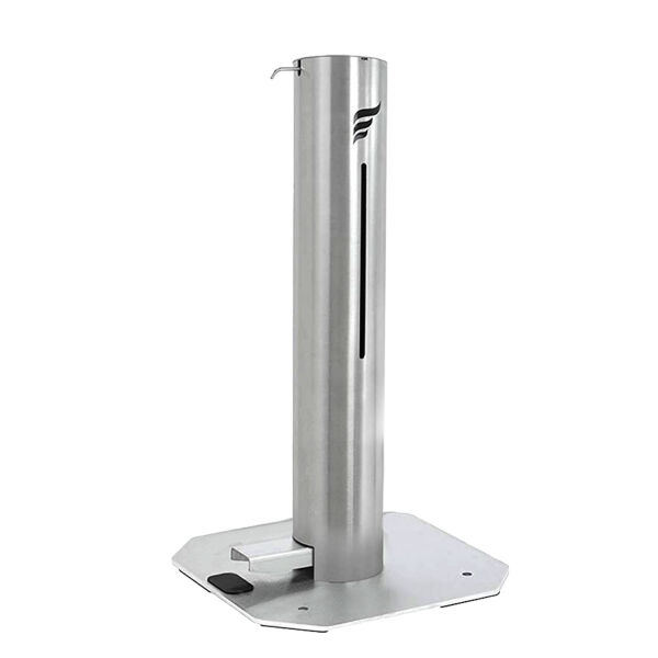 astreea® Model XS Desinfektionssäule aus Edelstahl mit Pedal und 1,0L Kanister