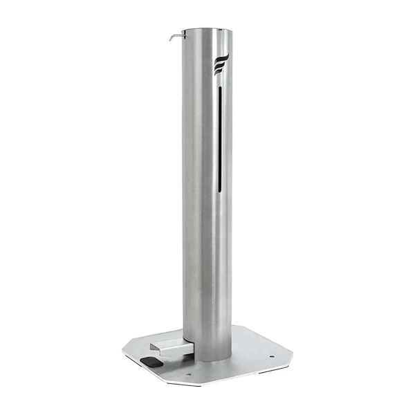 astreea® Model S Desinfektionssäule aus Edelstahl mit Pedal und 1,0L Kanister
