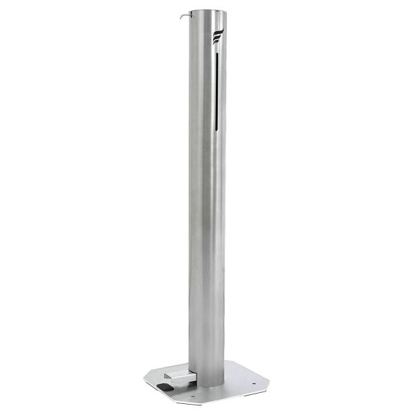 astreea® Model M Desinfektionssäule aus Edelstahl mit Pedal und 1,0L Kanister